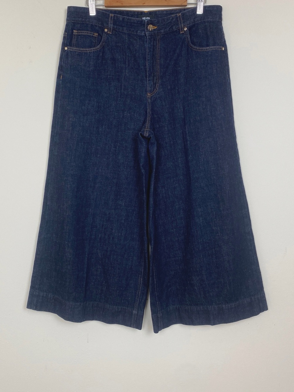 ME+EM wide leg crop ankle jeans denim soft high end 30